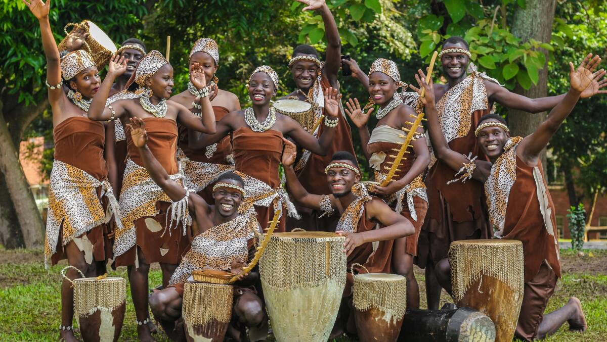 TALENT: Ubuntu performers show the traditional instruments they’re bringing to the Blue Mountains.