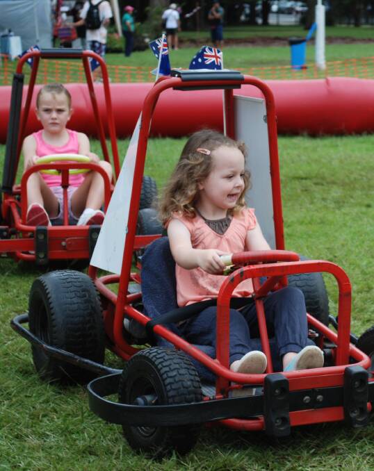 Ready to race: There will be plenty of rides and amusements for children at Springwood Public School this Australia Day.