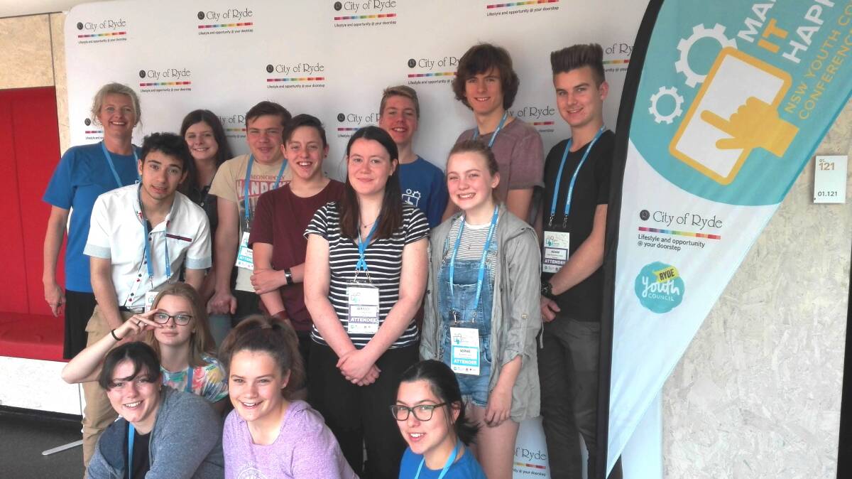 Blue Mountains youth Councillors at the 2017 NSW Youth Council Conference at Macquarie University.