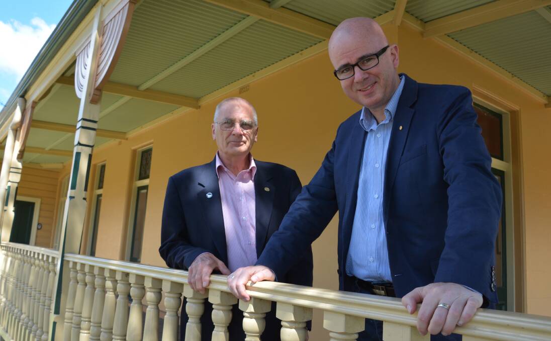 Ready to lead: Blue Mountains deputy mayor, the Liberal Party's Chris Van der Kley (left), and Blue Mountains mayor, the Labor Party's Mark Greenhill.
