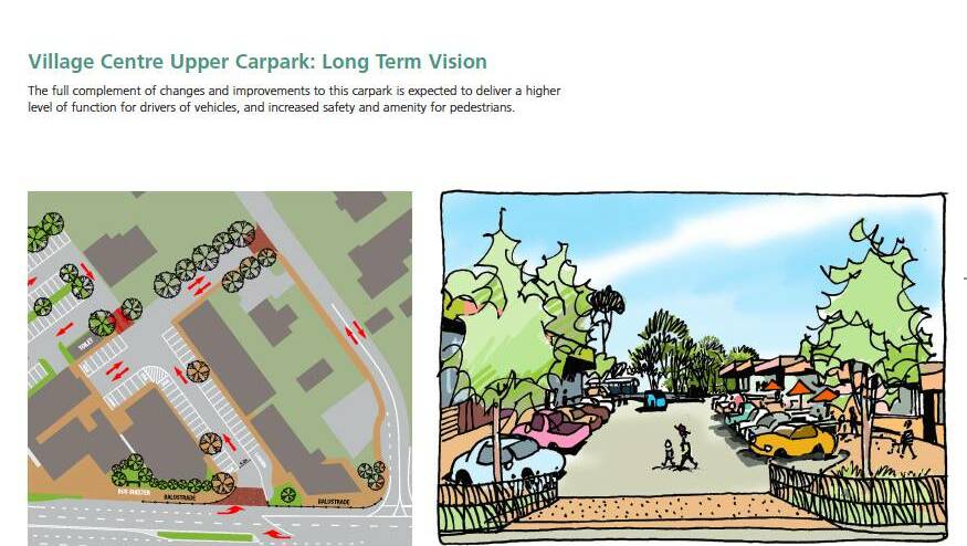 On hold: Plans for the area are now up in the air with some $360,000 of funding set to be used to implement the measures in the Hazelbrook masterplan for the village centre carpark now being used to fix asbestos problems.