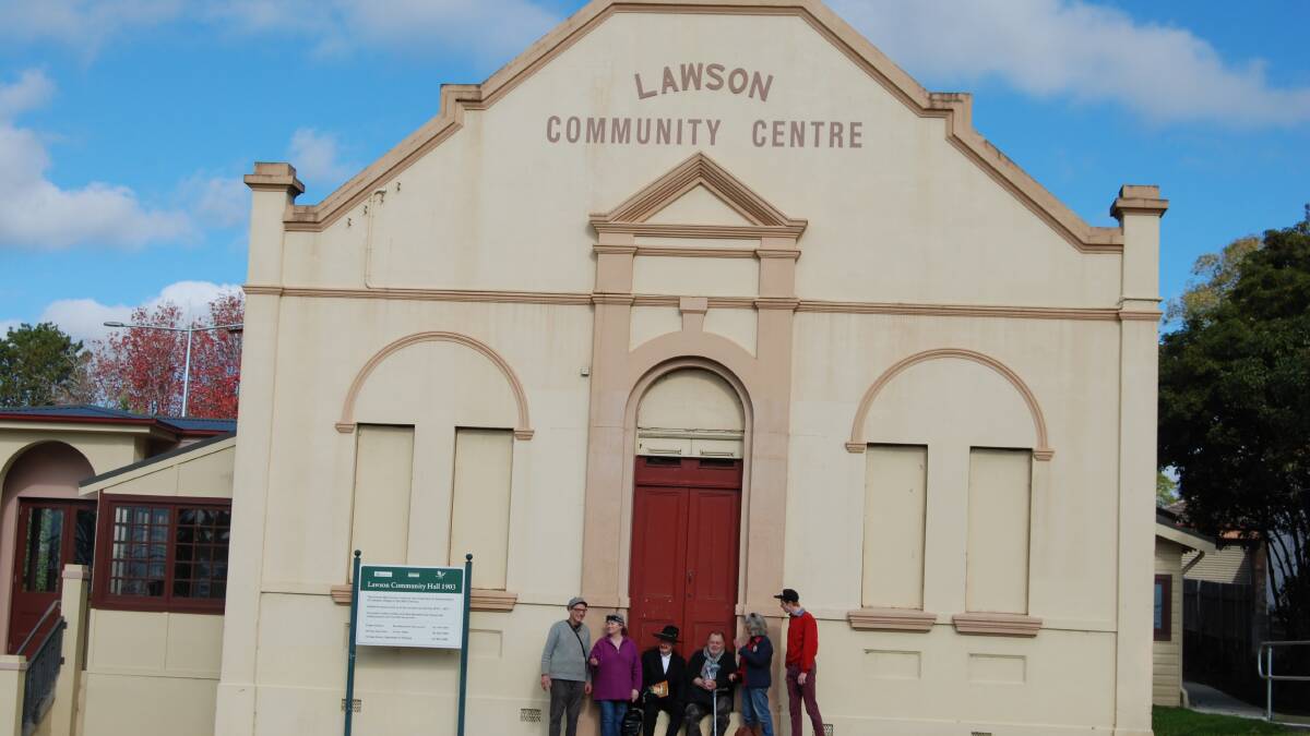 Lawson set to mark rail event: Colin Steele, Colleen Roche, Bluey Quilty, Kevin Hardwick, Erst Carmichael and James Roche at the Mechanics Institute.