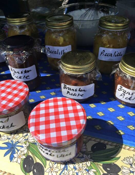 Home made: Goodies for offer at the Blackheath Growers Markets with Valli Little and Carol Prior earlier this year.