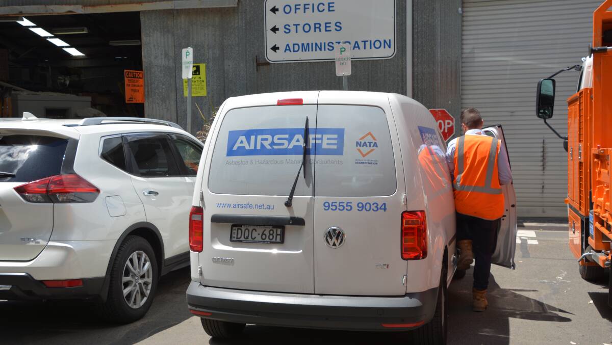 At Springwood council depot: Airsafe recently inspected council vehicles for asbestos and gave them the all clear.