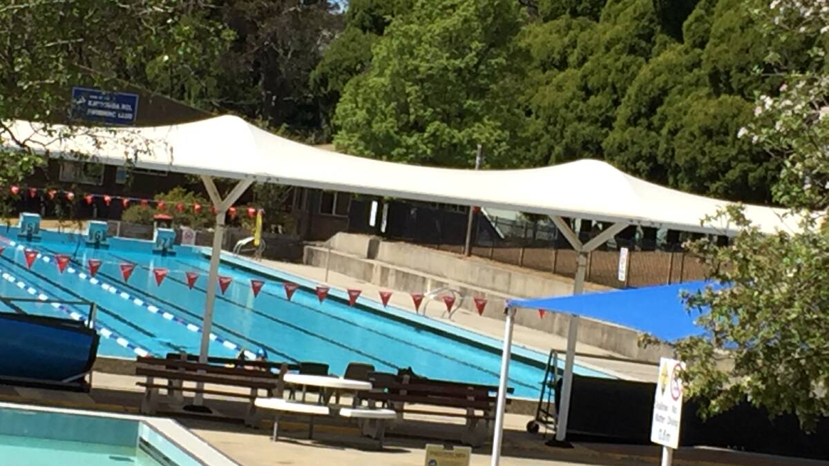 Down the drain: Katoomba's 50m outdoor pool hangs in the balance with a draft proposal to fill it in and turn it into outdoor courts to save the council money. The smaller outdoor pools would also be shut.