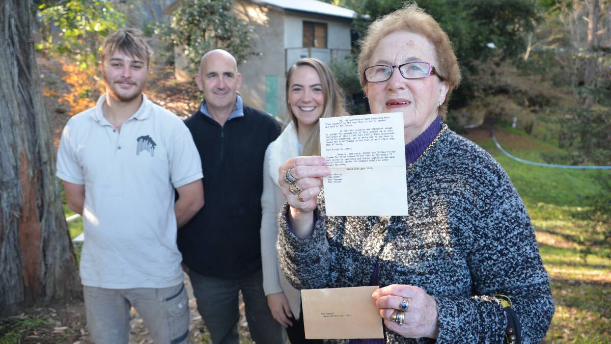 A Glenbrook home renovation uncovers a time capsule letter about the moon landing.