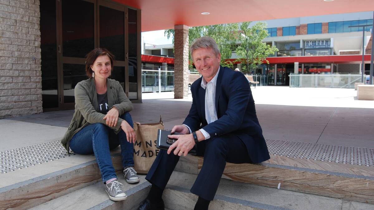 Innovative workspace: Council’s old library space has been recommended for a “smart work hub” to reduce the number of residents forced to commute for work. BMEE's Ann Niddrie and Bernie Fehon.