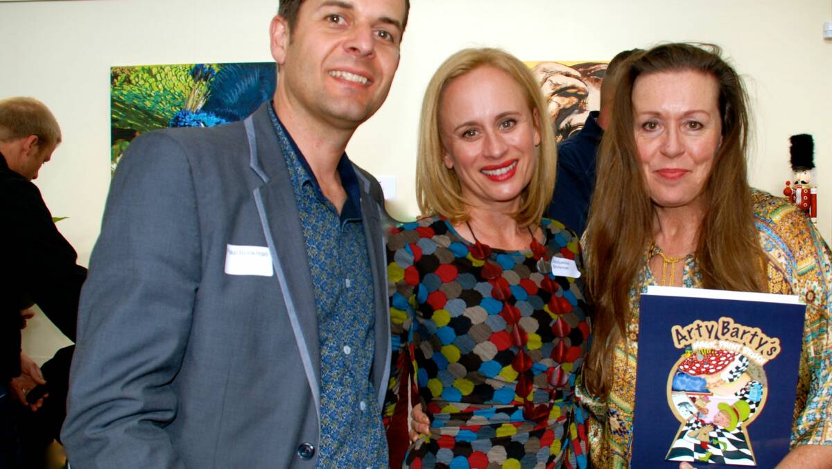 At a previous book launch in 2014: The illustrator with Paul and Jacqueline Brinkman.