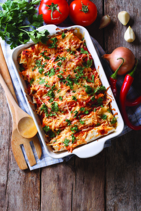 Chicken enchiladas: "So good you could eat them off the bottom of your boot", says Robert Murphy.