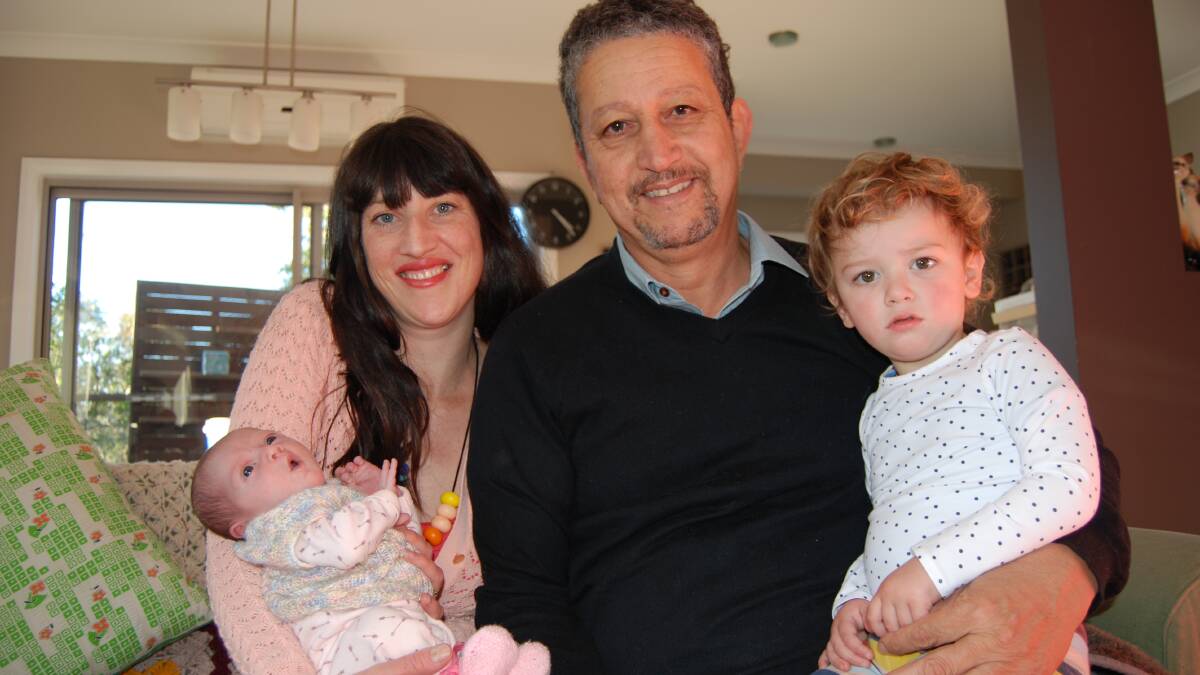 After the excitement at their Faulconbridge home. Baby Ivy with mum Emily, dad Osama and son Alfie.