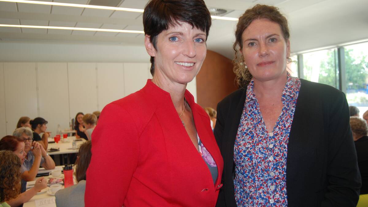 Preventing violence: Opposition spokeswoman for the prevention of domestic violence, Kate Washington, took part in a panel organised by Blue Mountains MP Trish Doyle at the Hub in Springwood.