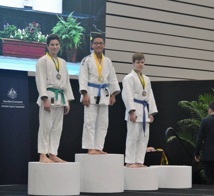 On the podium: Byron McIntosh recently competed in the 2017 Australian National Championships in judo and finished with a bronze medal.