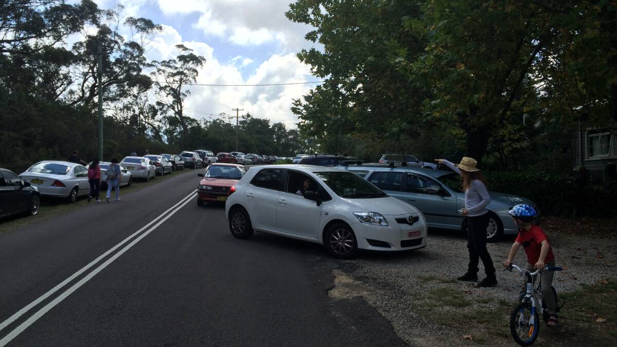 Traffic bedlam: The area has grown in popularity since signs were placed on the highway encouraging tourists to the popular lookouts at Wentworth Falls.