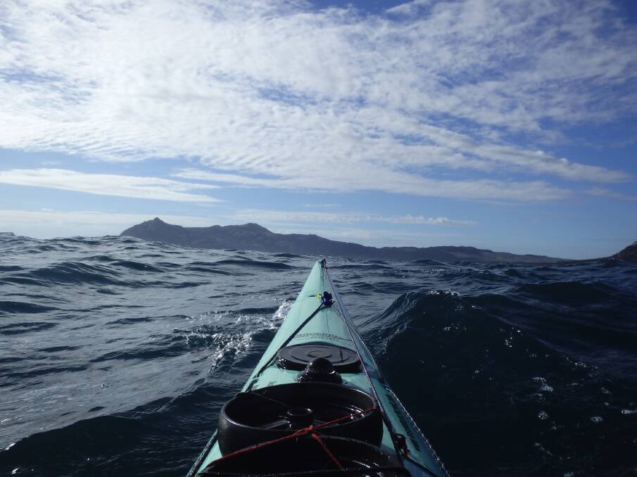 "The time had come to put my paddle in the water and undertake a great adventure" he said of his feat. The 20kg, five-metre carbon fibre sea kayak which was his home for 17 months at sea.