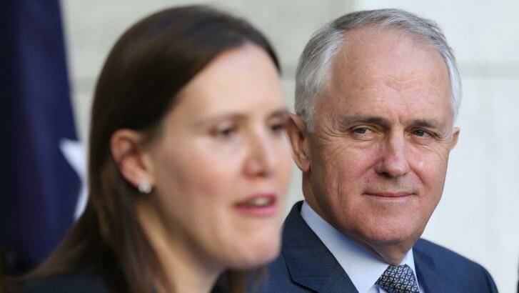 Prime Minister Malcolm Turnbull and Financial Services Minister Kelly O'Dwyer. Photo: Andrew Meares