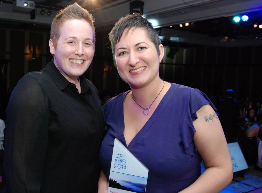 Rubyfruit proprietors Amanda Solomons and Simone Bateman with their third consecutive people's choice award. Rubyfruit won three awards.