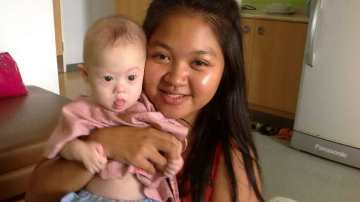 Baby Gammy with his Thai surrogate mother Pattaramon Chanbua.