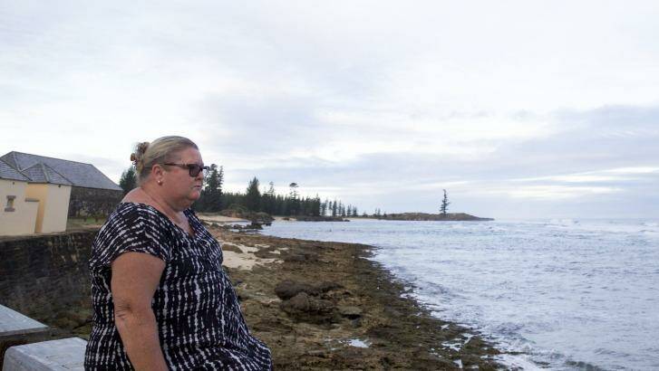 Kim Edward has lived on Norfolk Island for 30 years. She was given a pay cut for calling the island Administrator an "arsehole" on Facebook.  Photo: Zach Sanders