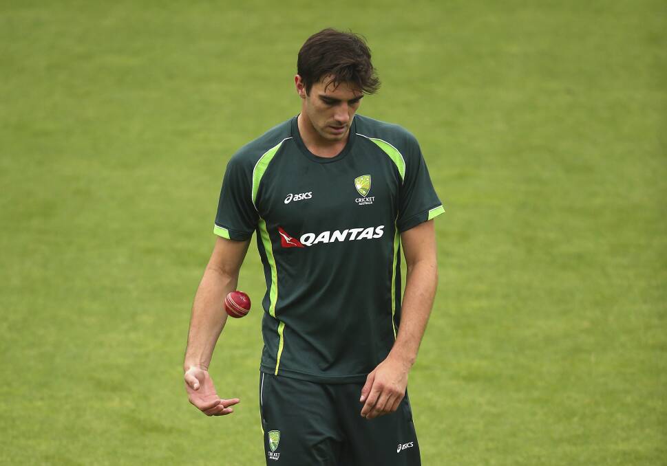 Pat Cummins prepares to bowl during a nets session ahead of the 5th Ashes Test match on August 18. Photo: Ryan Pierse/Getty Images.