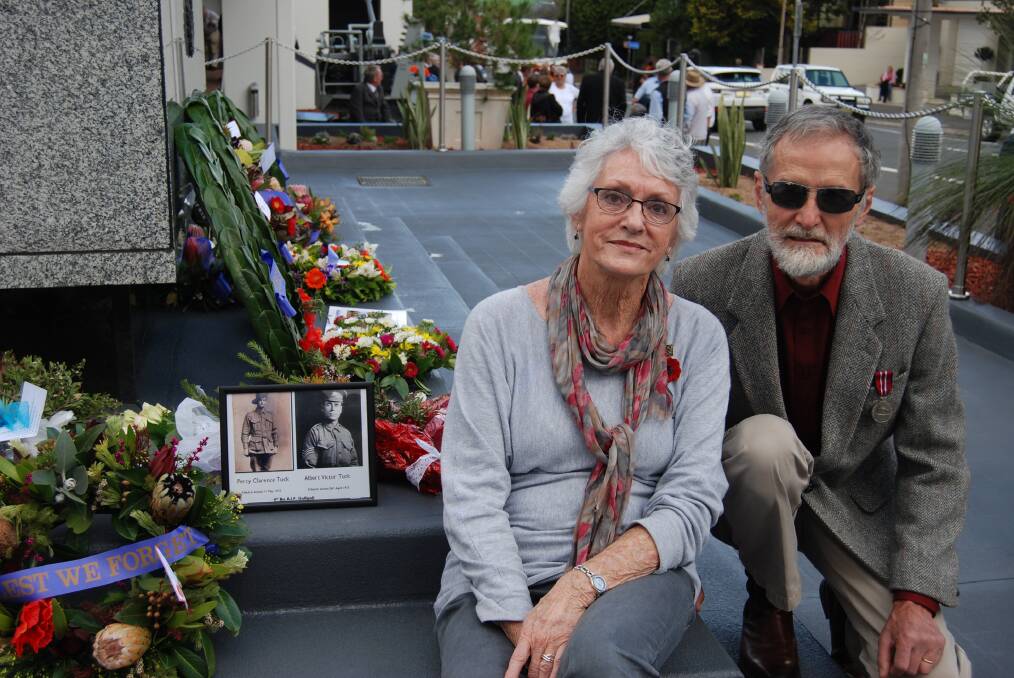 Laurel Simmonds from Brisbane and Chris Rush from Bilpin: They were at Katoomba to honour the memory of their great uncles.