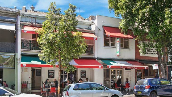 72-74 Stanley Street, Darlinghurst, is being offered for sale with a 10-year lease to Bill and Tony's restaurant. Photo: supplied