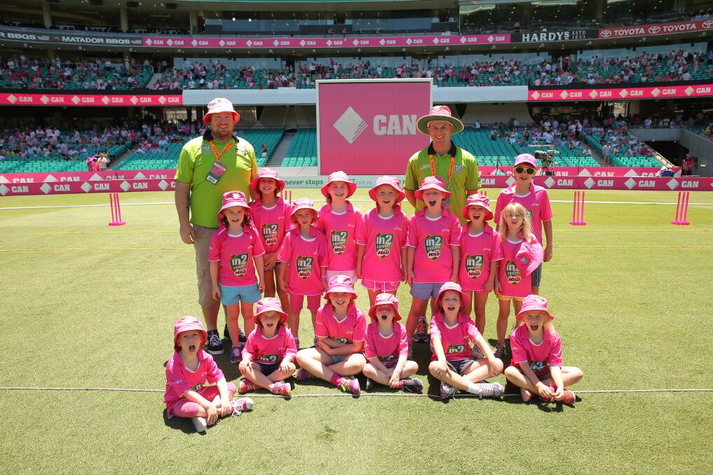 Young cricketers from Springwood Cricket Club during day three of the Fourth Test match between Australia and India at Sydney Cricket Ground on January 8, 2015.