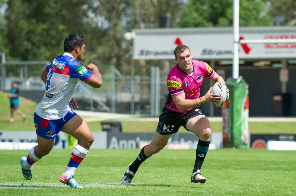 Springwood's Tom Eisenhuth playing for the Panthers' NSW Cup team against the Knights during the regular season. The Panthers won the NSW Cup grand final last Sunday against the Knights at Allianz Stadium.