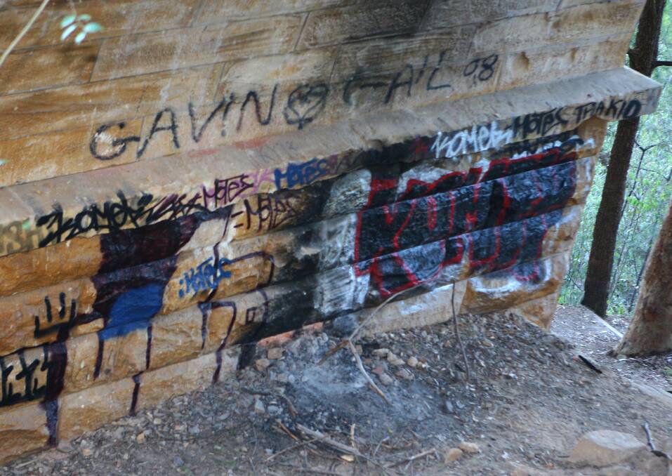 Graffiti on the historic Knapsack Viaduct.
