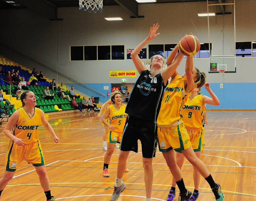 Ashling O'Doherty in action for the Penrith Panthers in the Waratah Championship League. The Leura resident will head to Colorado next month on a US college basketball scholarship. Photo: Noel Rowsell.