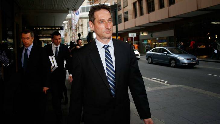 Former treasurer Eric Roozendaal arrives at ICAC in Tuesday. Photo: Daniel Munoz