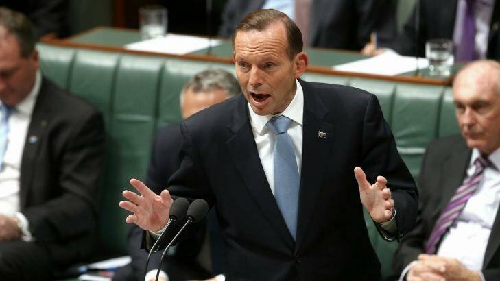 Prime Minister Tony Abbott also confirmed the government would add the sale of uranium to its list of sanctions against Russia. Photo: Alex Ellinghausen