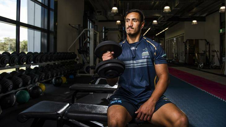 Lift-off: Lausii Taliauli is delighted to have been given a chance at a career with the Brumbies. Photo: Rohan Thomson