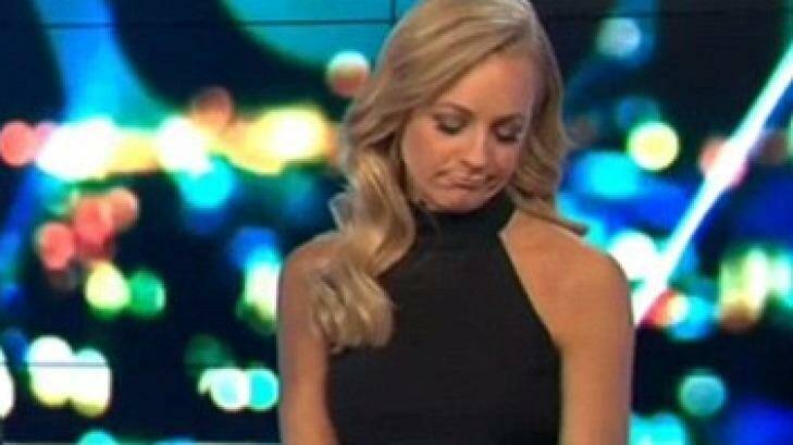 Carrie Bickmore fought back tears when talking about the drowned toddler. Photo: Channel Ten