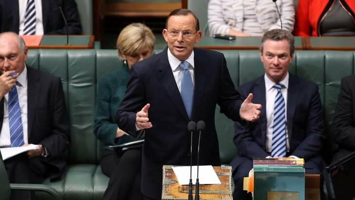 Tony Abbott moved a condolence motion for Gough Whitlam. Photo: Andrew Meares