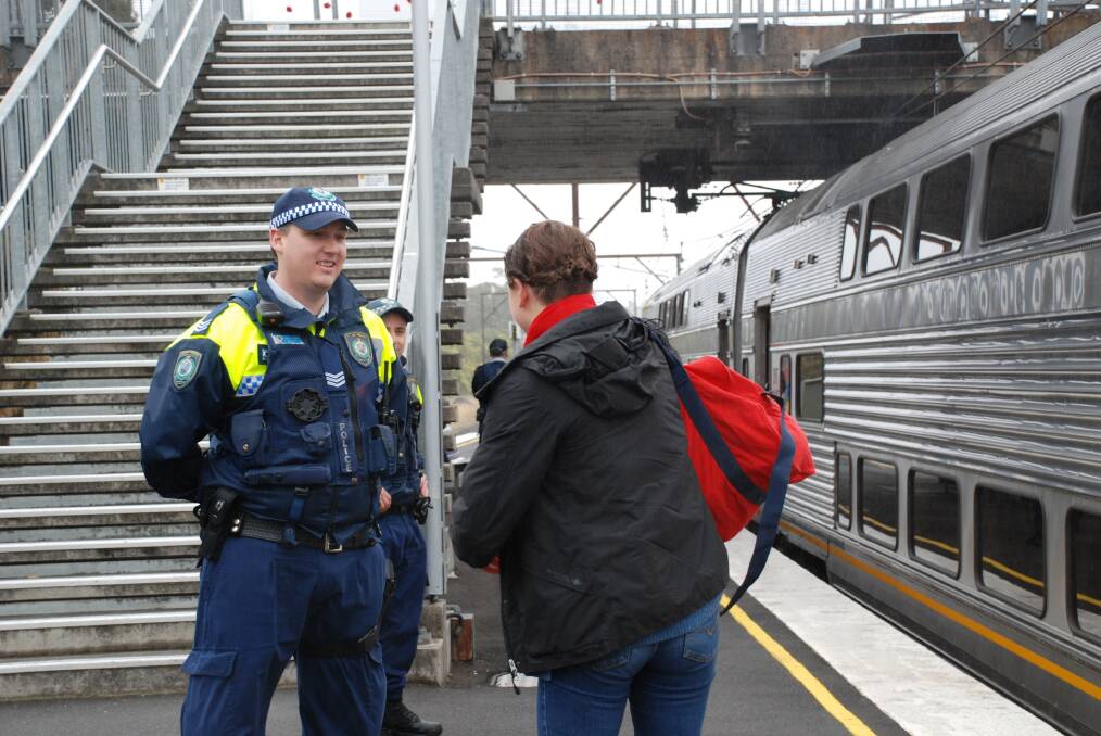 There will be more police on Mountains trains and stations checking tickets and proving a safer environment for train travel as a result of a number of acts of anti-social behaviour and malicious damage at some Mountains train stations. Police are pictured meeting travellers at Hazelbrook station.