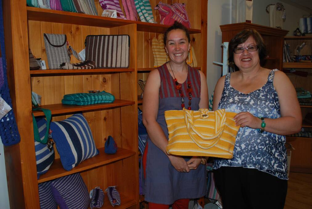 Ethically sourced: 
Anna Cohnt, owner of Uplift Fair Trade, with employee Marie Martin.