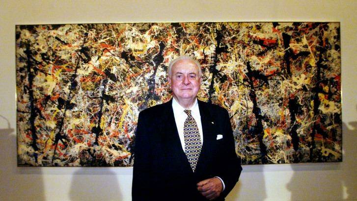Jackson Pollock's Blue Poles generated considerable controversy for Gough Whitlam.  Photo: Belinda Pratten