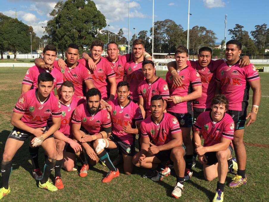 Top of the table: ThePenrith Panthers Holden Cup team pictured after their round 22 win over Parramatta. 