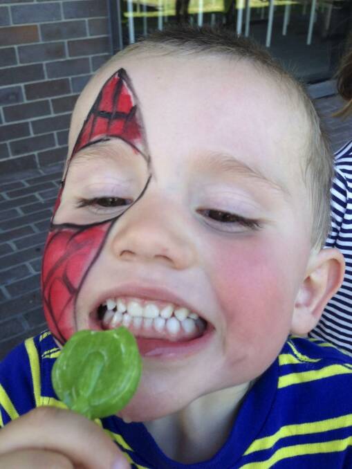 The 3-year-old "loves everything about Spider-Man". Photo: NSW Police Media Unit
