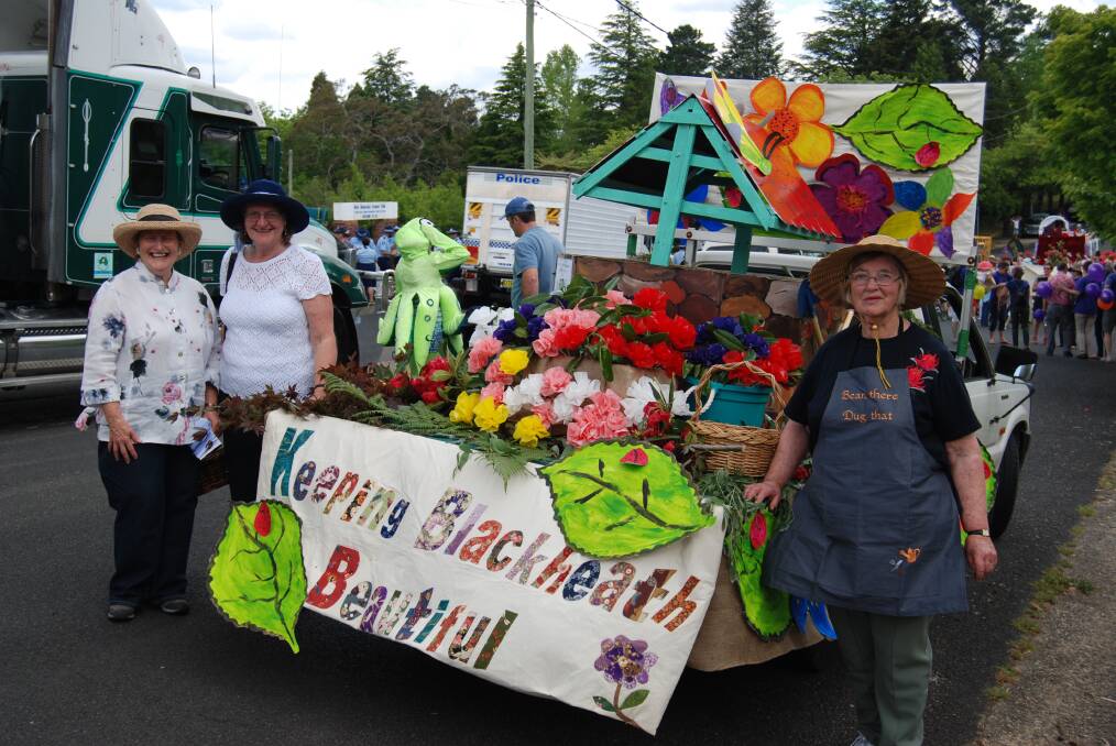 The Blackheath Horticultural Society pulled out all stops to decorate their float.