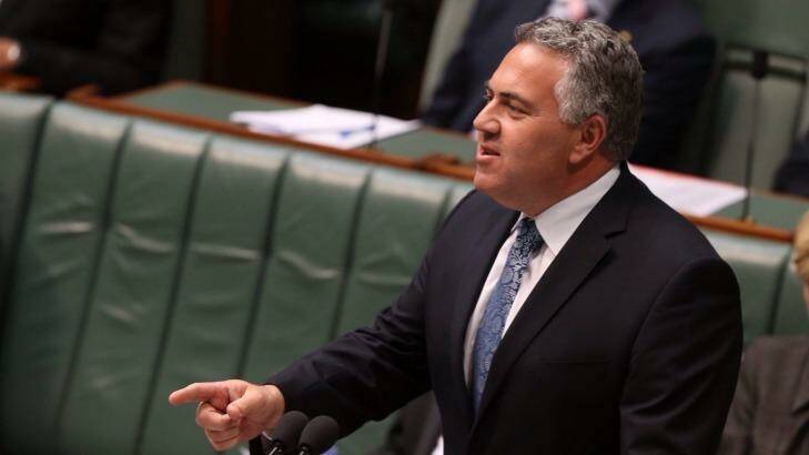 Treasurer Joe Hockey says he will "never give up" on controversial savings set out in his first budget. Photo: Andrew Meares