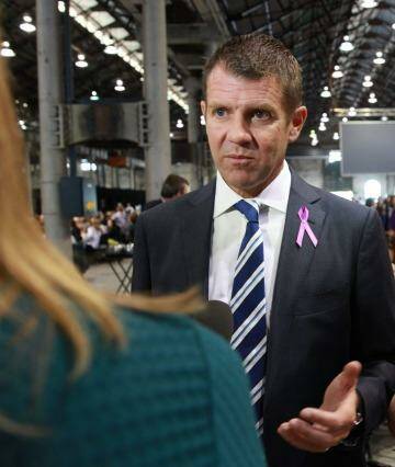 Premier Mike Baird and Minister for Women Pru Goward at the International Women's Day Breakfast. Photo: Edwina Pickles
