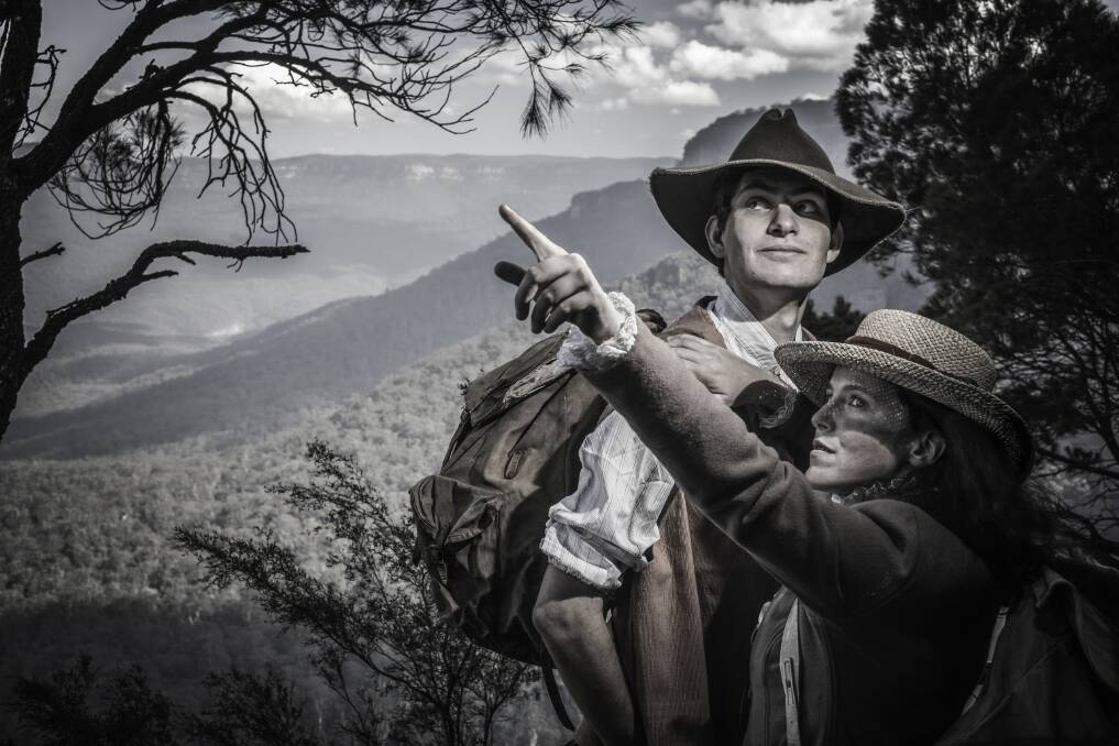 Alex Allchin and Sierra Classen will lead a re-enactment of a 1914 Blue Mountains expedition later this month. Photos: David Hill, Blue Mountains, Lithgow and Oberon Tourism.