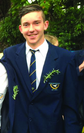 Matt Dyer graduated from St Columba's last year. Photo: supplied by Moya Dyer