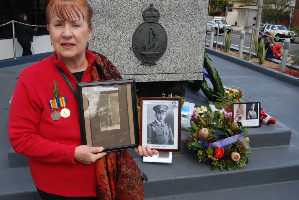 Katoomba resident Sue Emonson paid respects to her grandfather and great uncles.