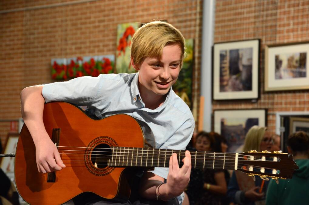 Winmalee High School student Harry Kadi dazzles with his guitar.
