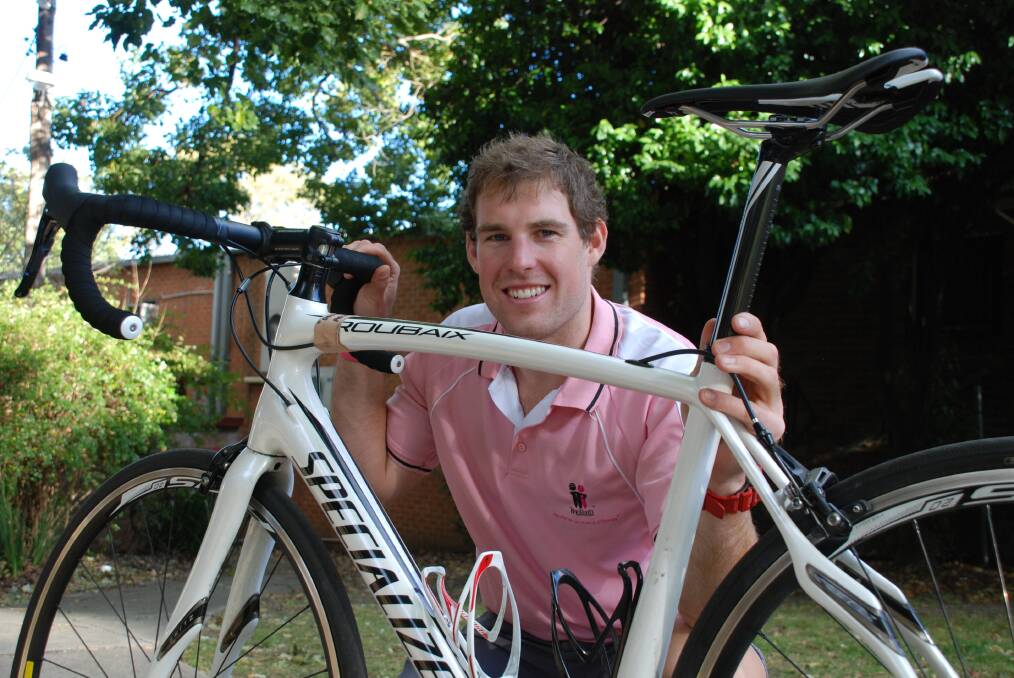 Jonathan Collins from Wentworth Falls will be cycling around Australia to raise funds for the McGrath Foundation.