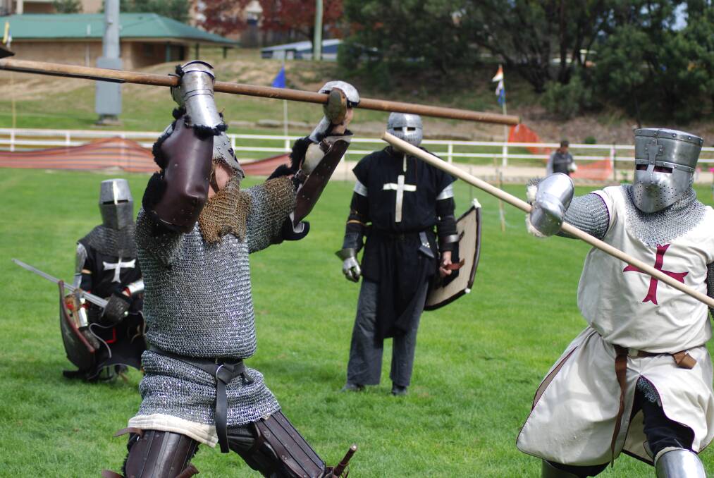 Fighting fit: Medieval re-enactors at last year's Ironfest in Lithgow.