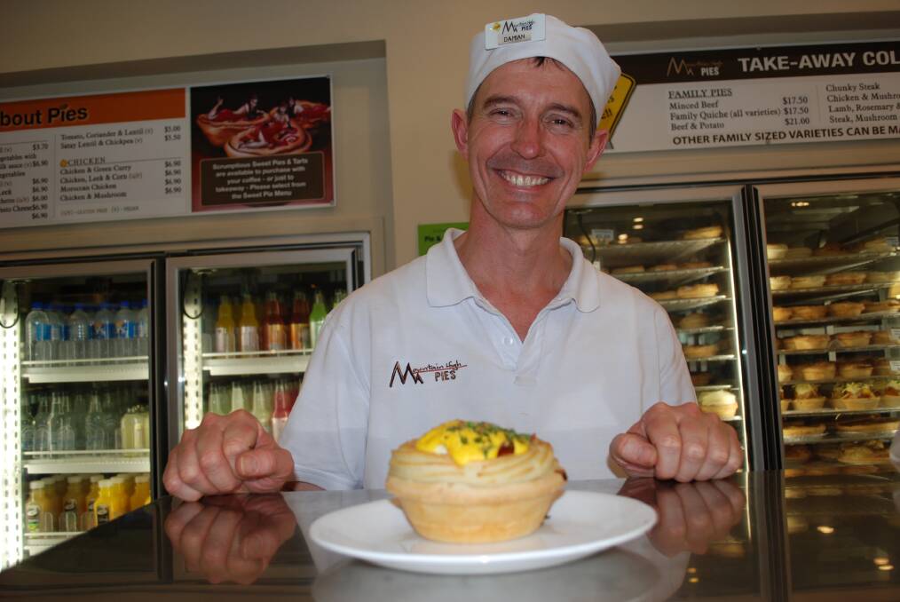 Damian Smith and his award-winning brekkie pie. 