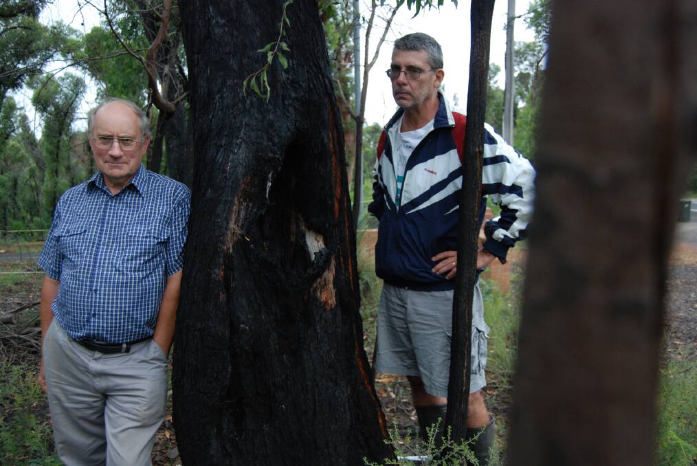 Hawkesbury Road, Winmalee residents Stephen Larner and James Fraser say their requests to the state government to provide compensation for damage incurred by a September 2013 NPWS prescribed burn that damaged their and other neighbours properties have fallen on deaf ears.